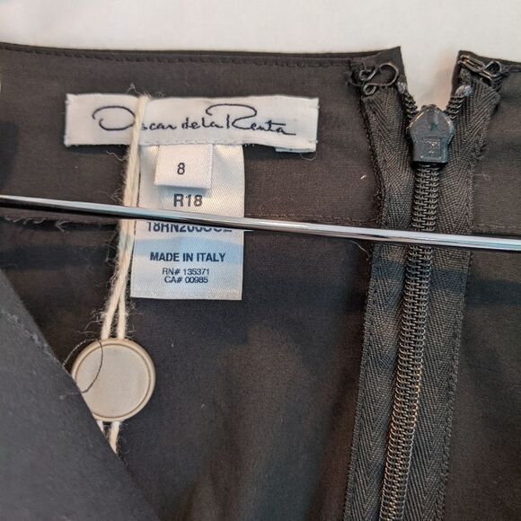 𝅺OSCAR de la Renta black tunic blouse 8 BNWT - Picture 6 of 15